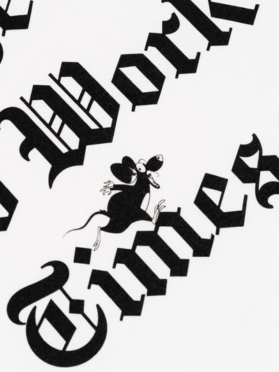 'NEW WORK TIMES' L/S T-Shirt White