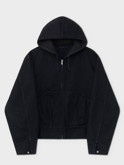 Lady White Co. x Phigvel Makers & Co. Hooded Denim Blouson Black One Wash