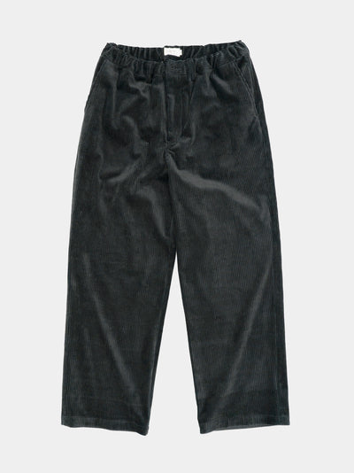 Corduroy Straight Pants Blue Charcoal