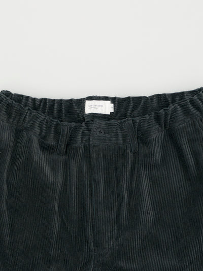 Corduroy Straight Pants Blue Charcoal