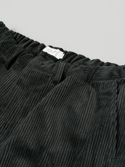 Corduroy Straight Pants Blue Charcoal
