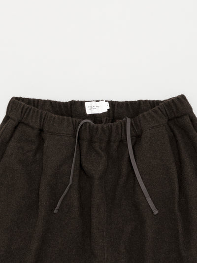 Cashmere Mixed Easy Pants Dark Brown