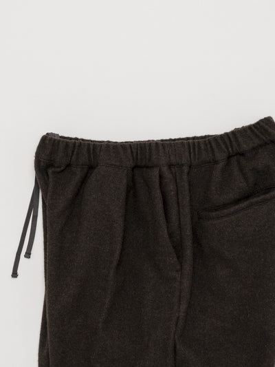Cashmere Mixed Easy Pants Dark Brown