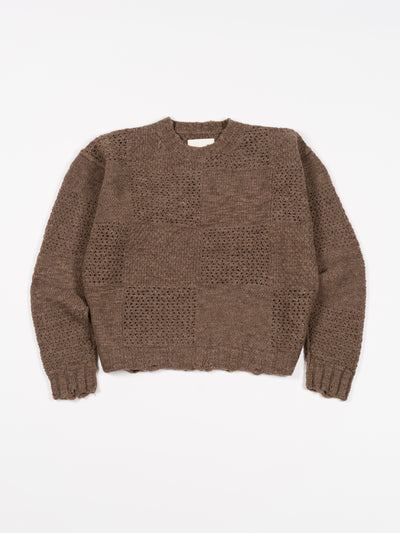 Patchwork Sweater Brown