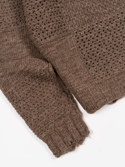 Patchwork Sweater Brown