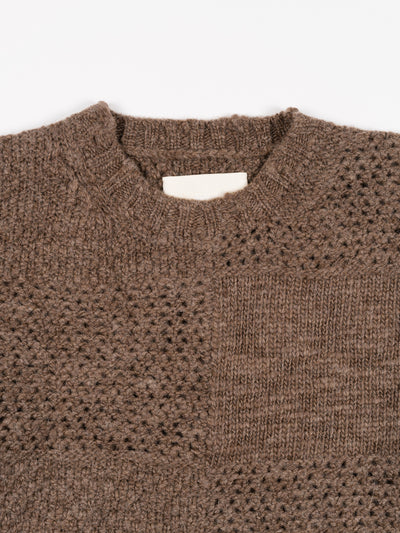 Patchwork Sweater Brown