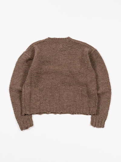 Patchwork Sweater Brown