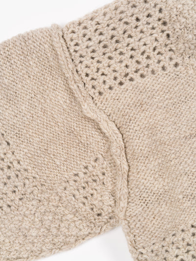 Patchwork Sweater Gray Beige