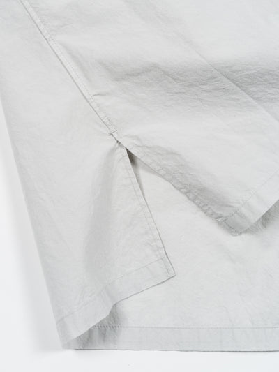 Regular Collar Relaxed Cotton Silk Shirt Stone