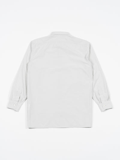 Regular Collar Relaxed Cotton Silk Shirt Stone