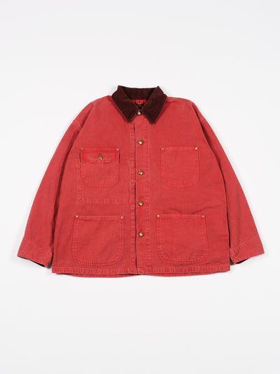 Relax Fit Oxford Coverall Red