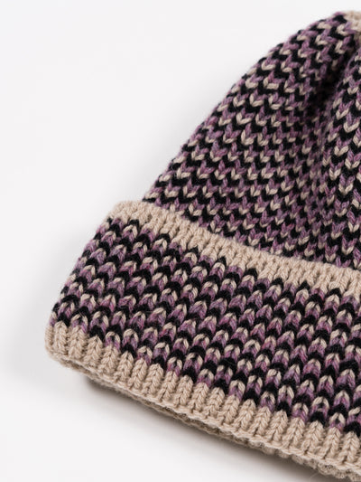 Reverse Geo Beanie Beige