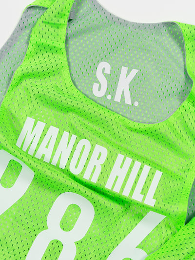Reversible Ball Jersey Grey/Neon Green Mesh