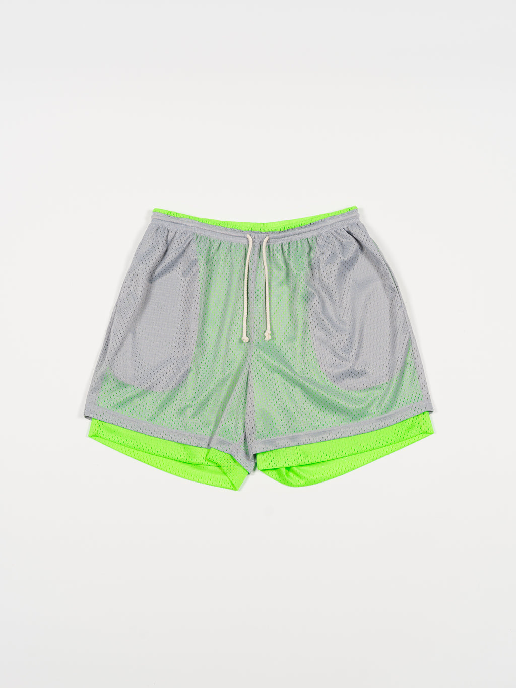 ウェア ballaholic Ball On Journey Mesh Shorts Reversible Ball Short Grey/Neon Green Mesh | Pants | Meridian