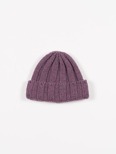 Rib Beanie Plum