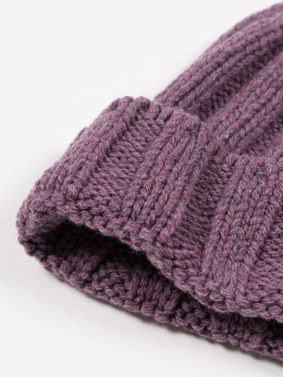 Rib Beanie Plum