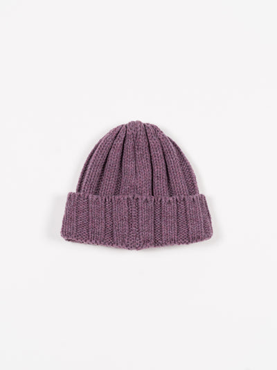 Rib Beanie Plum