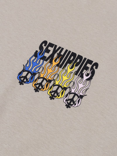 Flame Circle Tee Sand