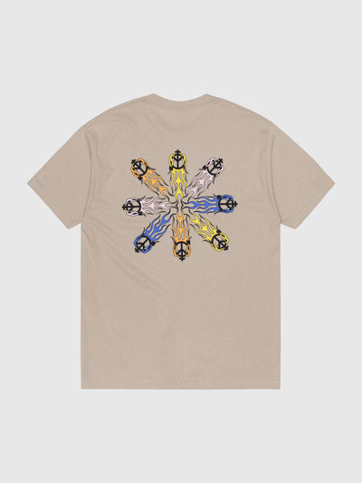 Flame Circle Tee Sand