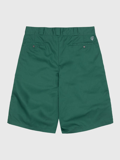 Welder's Stitch Loose Fit Work Shorts Work Green Silver
