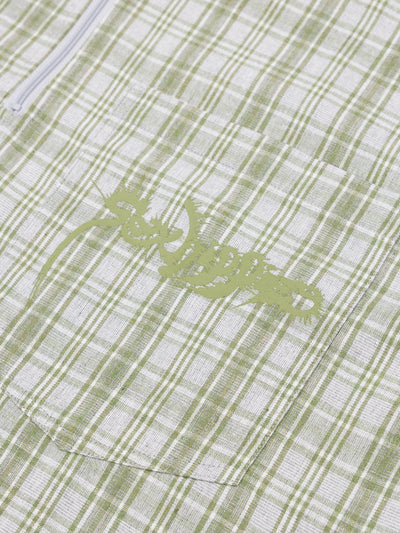 Half Zip Work Shirt Sage Grey