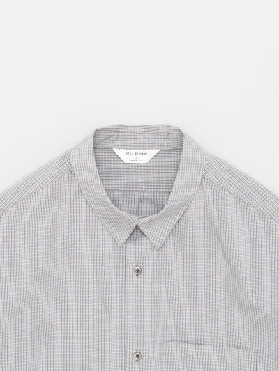 Regular Collar Shirt Grey Check