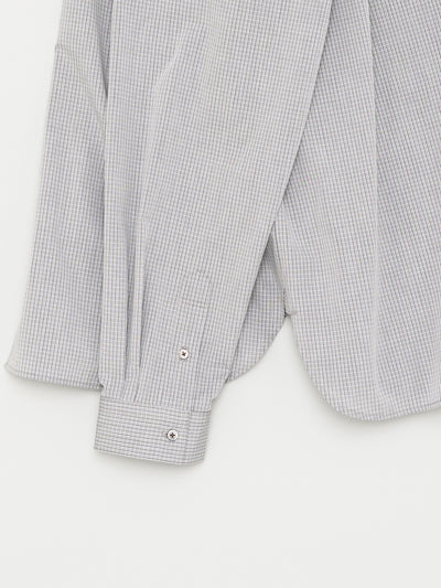 Regular Collar Shirt Grey Check