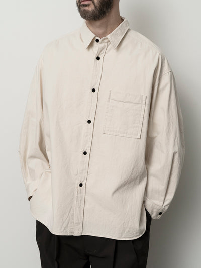 Silk Nep Overshirt Charcoal