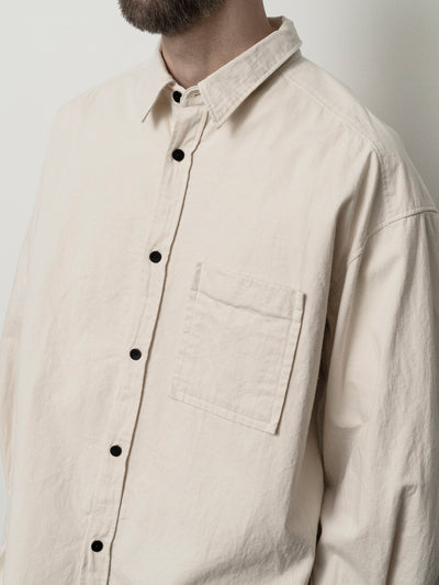 Silk Nep Overshirt Charcoal
