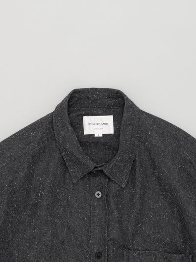 Silk Nep Overshirt Charcoal