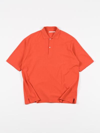 Seed Stitched Polo S/S Tee Orange