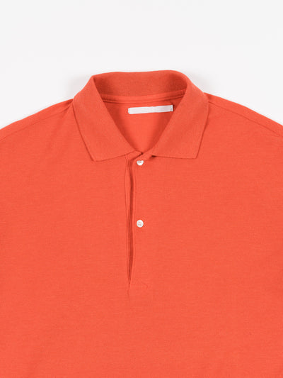 Seed Stitched Polo S/S Tee Orange