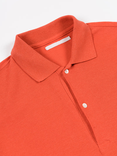 Seed Stitched Polo S/S Tee Orange