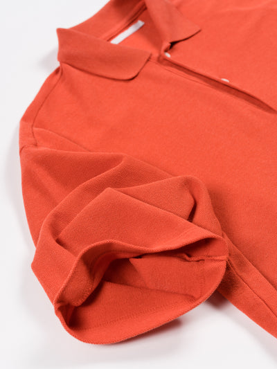 Seed Stitched Polo S/S Tee Orange