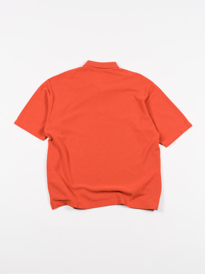 Seed Stitched Polo S/S Tee Orange