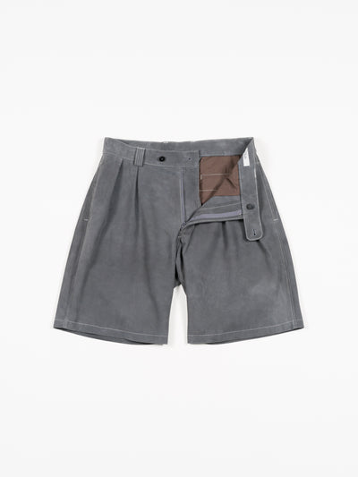 Sheep Suede Light Shorts Blue Gray