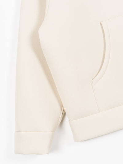Sponge Tropical Wool Zip Hoodie Ivory | Layers | Meridian