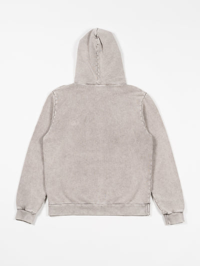 Spray Can Hoodie Washed & Distressed Grey
