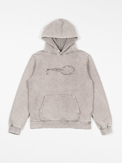 Spray Can Hoodie Washed & Distressed Grey