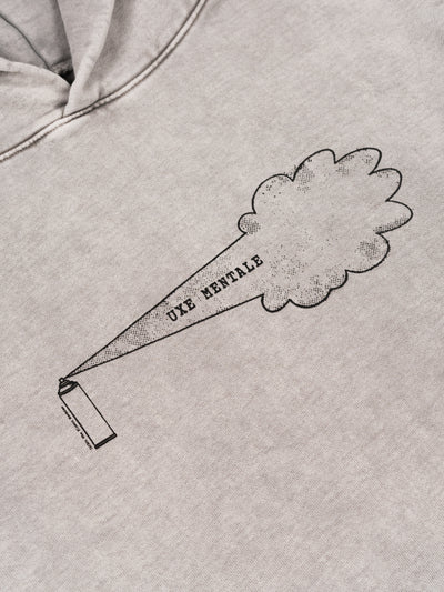 Spray Can Hoodie Washed & Distressed Grey