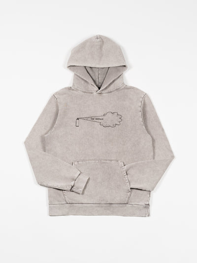 Spray Can Hoodie Washed & Distressed Grey