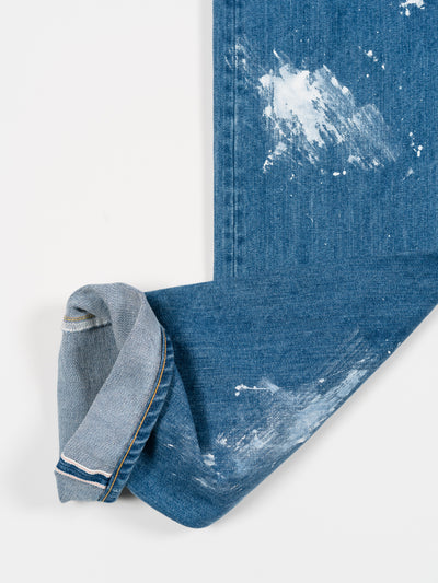 Straight Denim Used Blue Painted