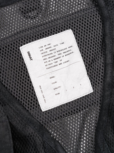 Suede Mesh Vest Black