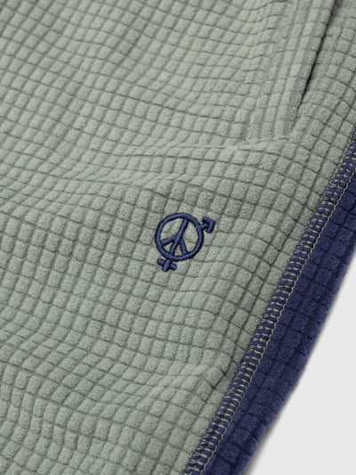 Grid Fleece Shorts Sage/Navy
