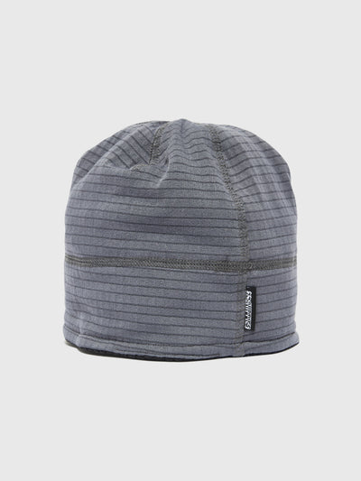 Reversible Grid Fleece Beanie Black/Mid-Grey