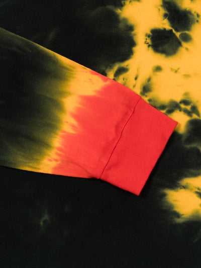Tie Dye L/S Tee A Black Orange