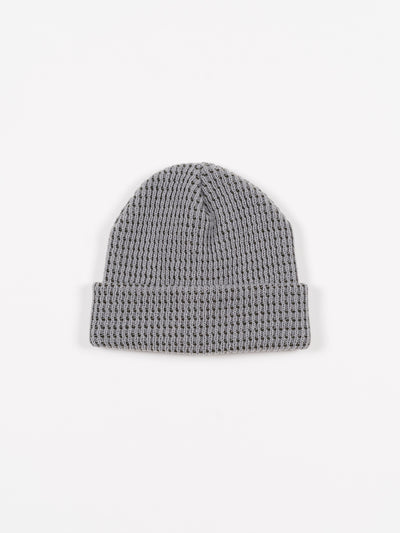Waffle Beanie Grey Olive