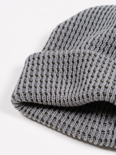 Waffle Beanie Grey Olive