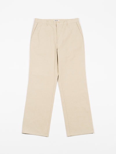 Washed Hard Twist Canvas Pants Khaki Beige | Pants | Meridian