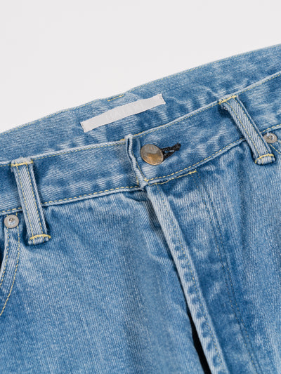 Wide Tapered Denim Used Ice Blue